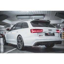 Накладки сплиттеры боковые на задний бампер на Audi RS6 C7